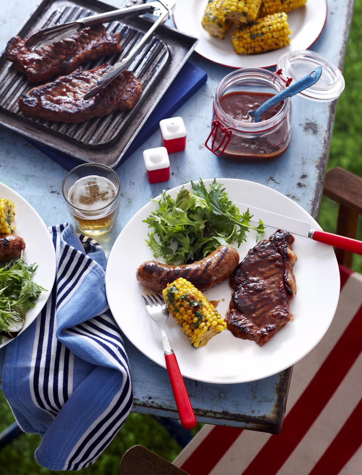 Steaks & snag with homemade barbecue sauce Food & Drink msn